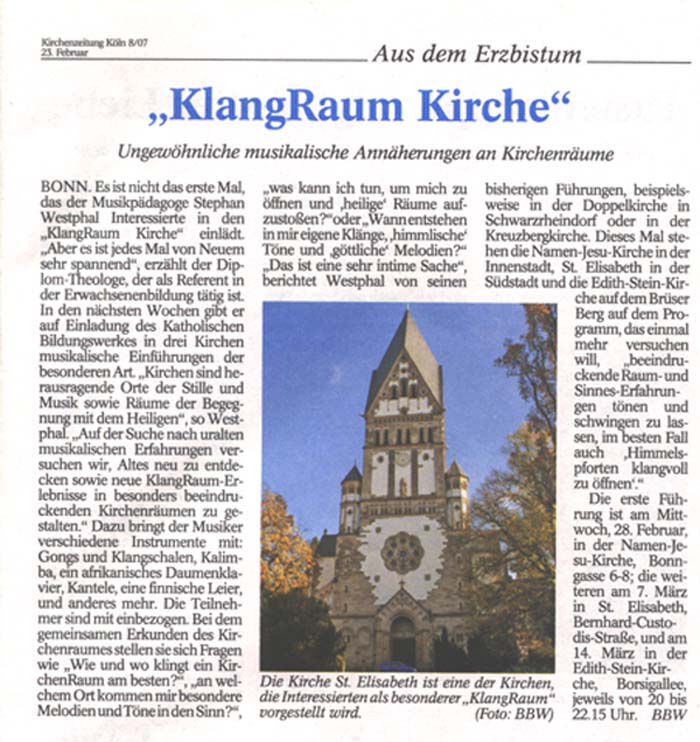 Kirchenzeitung Köln Nr. 8/07 - 23. Februar 2007